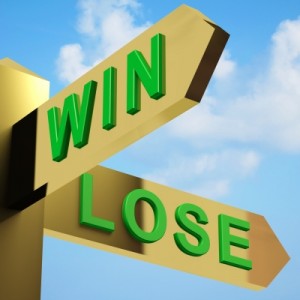 win lose sign