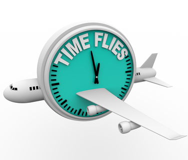 Time Flies - Plane and Clock