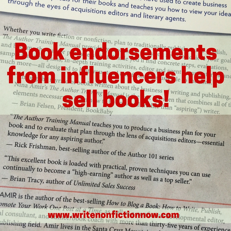 pitch influencers to get impactful book blurbs