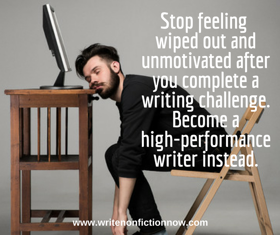 post writing challenge slump