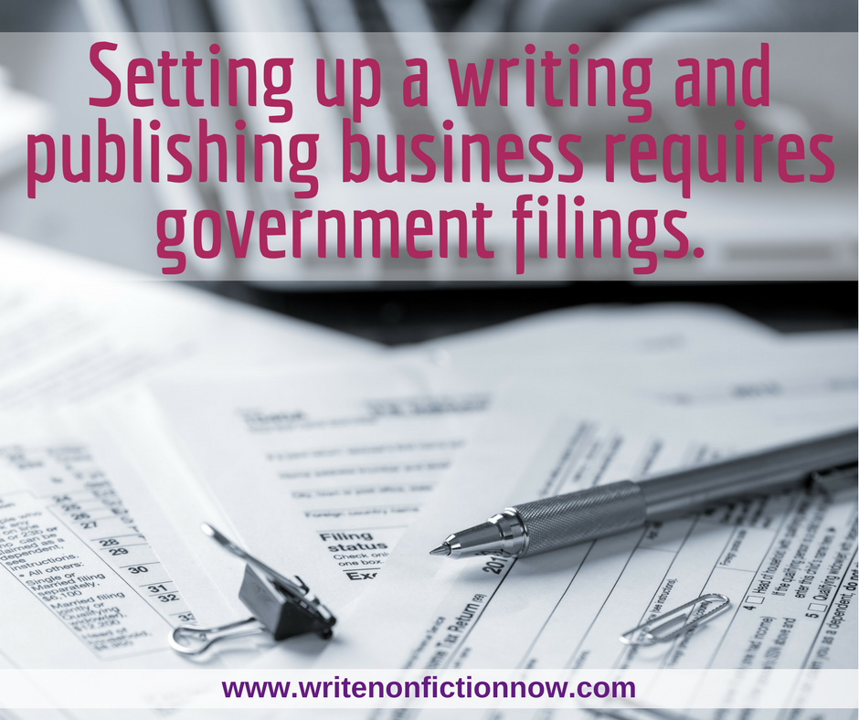 government forms for writers and authors