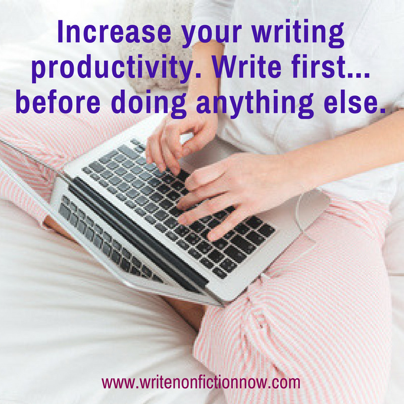 write first to increase productivity