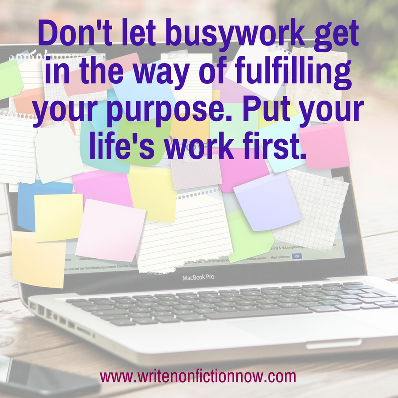 busywork vs. life's work
