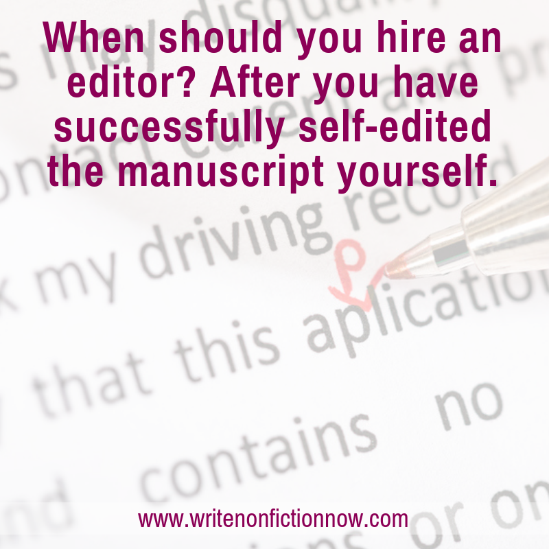 nonfiction self-editing tips