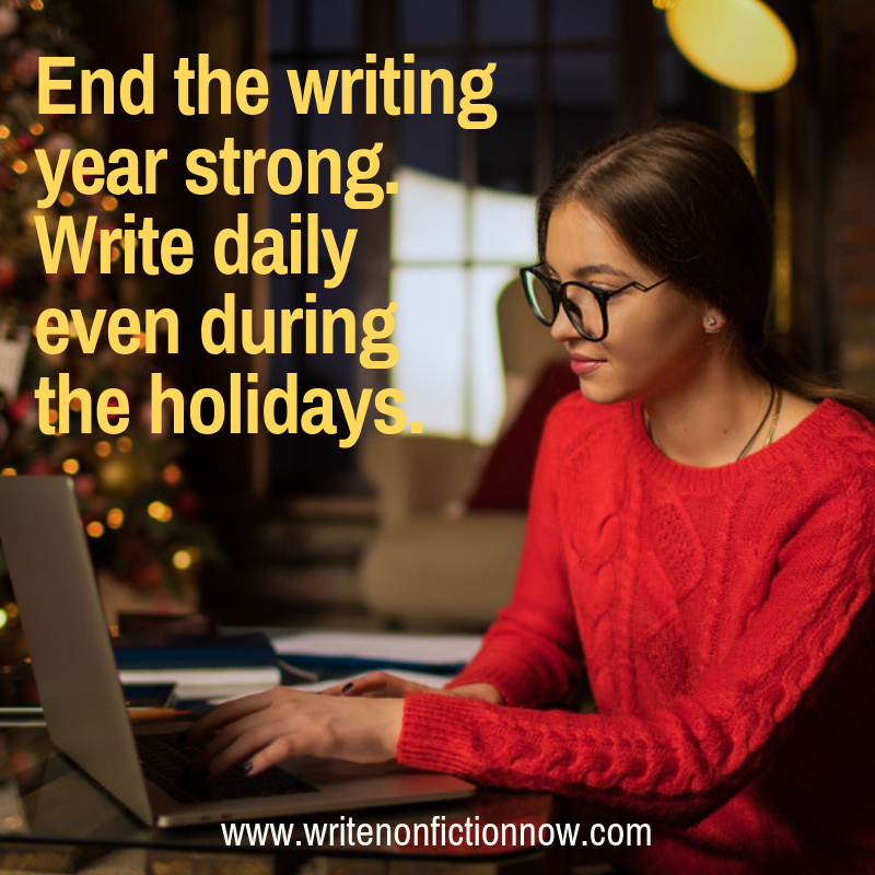 How to write daily during the holidays