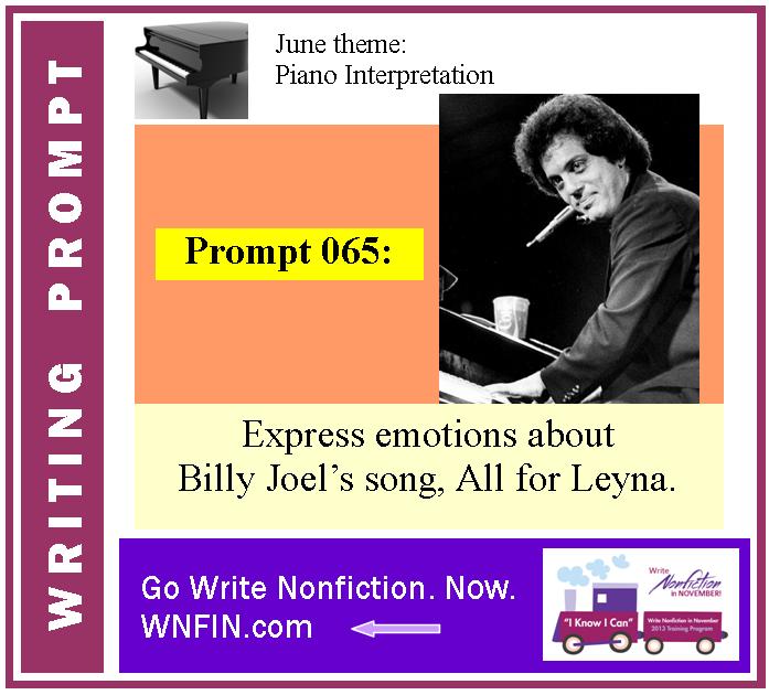 Writing Prompt: Express Emotions About Billy Joel’s All for Leyna