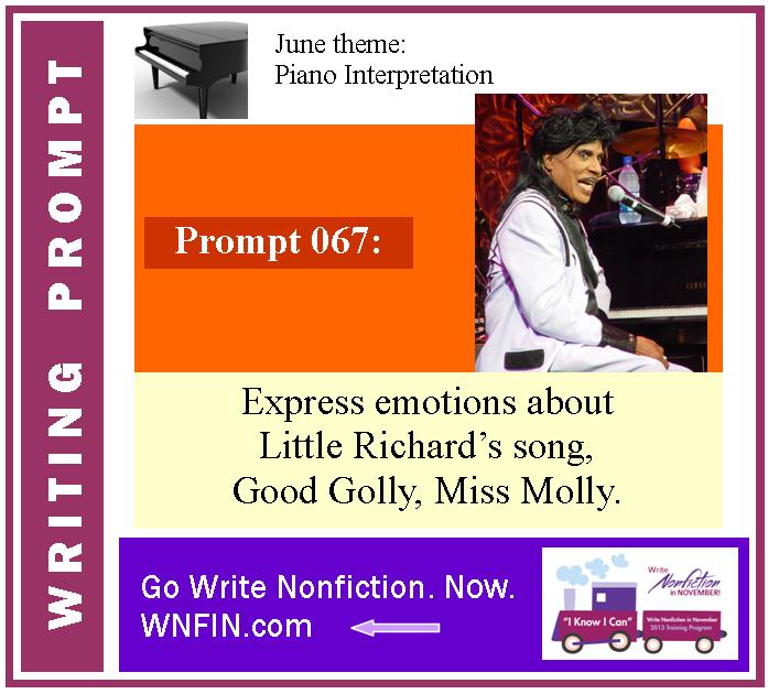 Writing Prompt: Express Emotions About Little Richard’s Good Golly, Miss Molly
