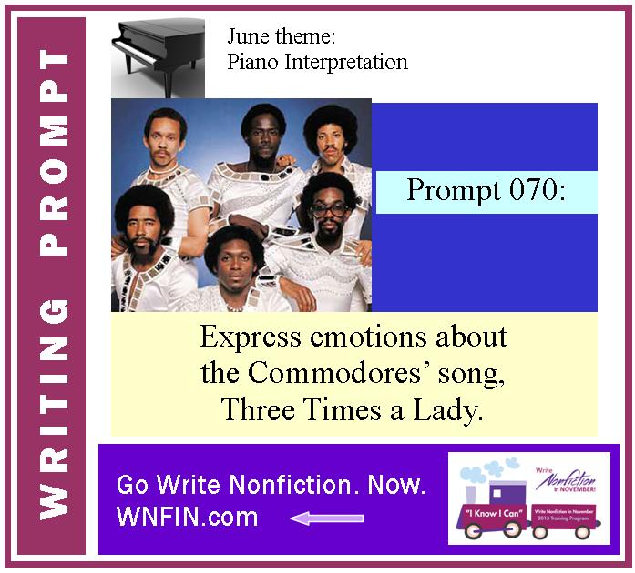 Writing Prompt: Express Emotions About Commodores’ Three Times a Lady