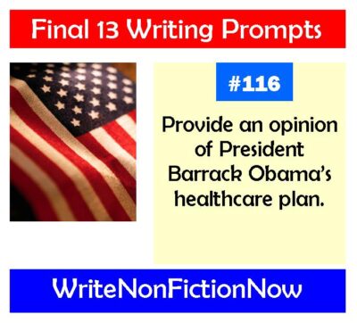 Final 13 Nonfiction Writing Prompts: Write About Politics