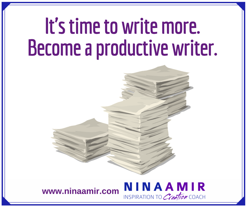 become a productive writer; write more daily