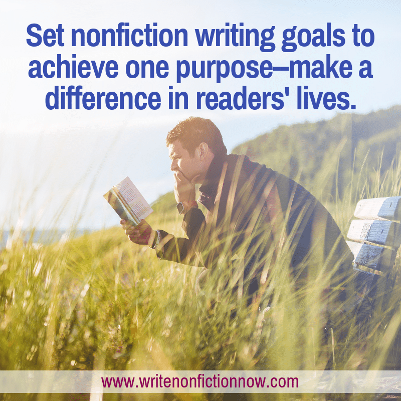 nonfiction writer's goal: make a difference