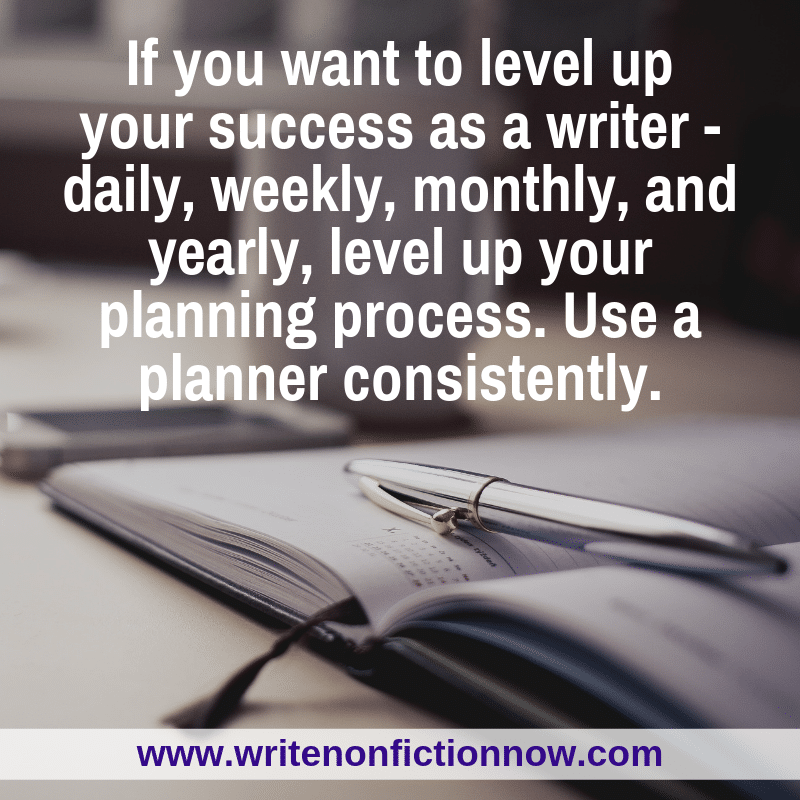 level up your writing by using a planner