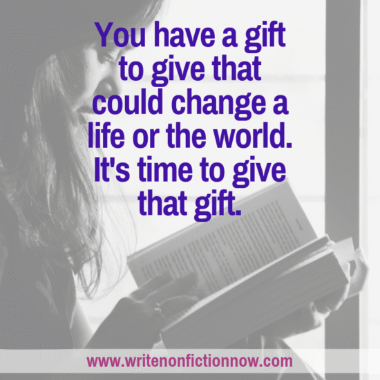 Nonfiction writers can make a huge difference in lives and the world