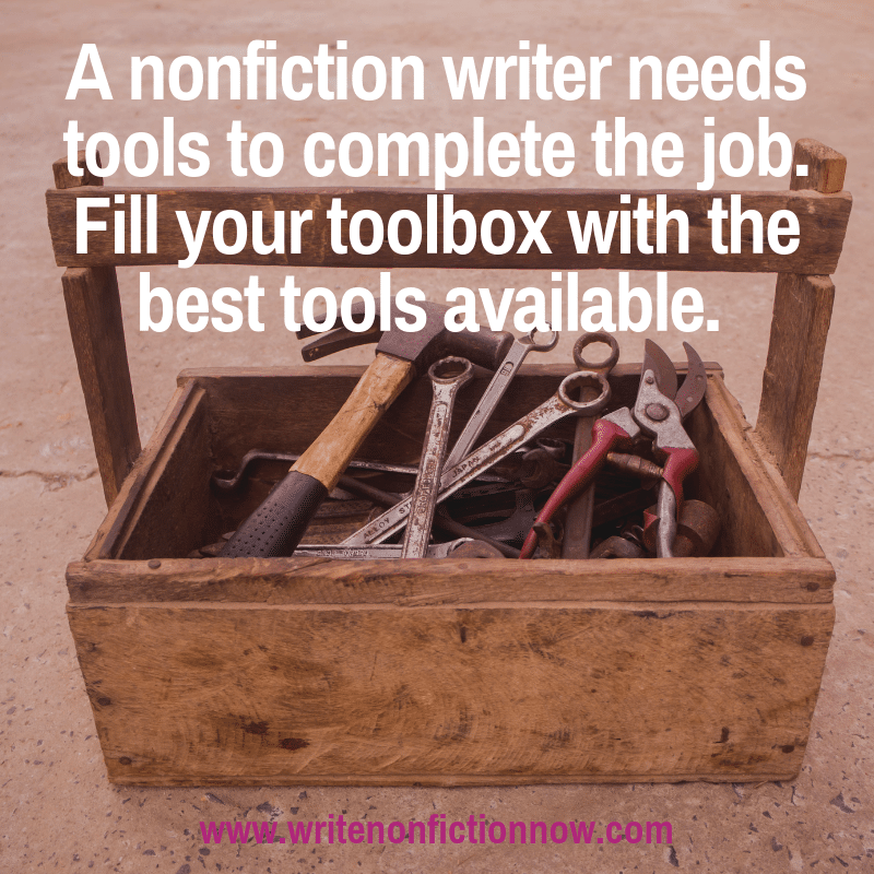 nonfiction writers need a lot of great tools for the publishing journey