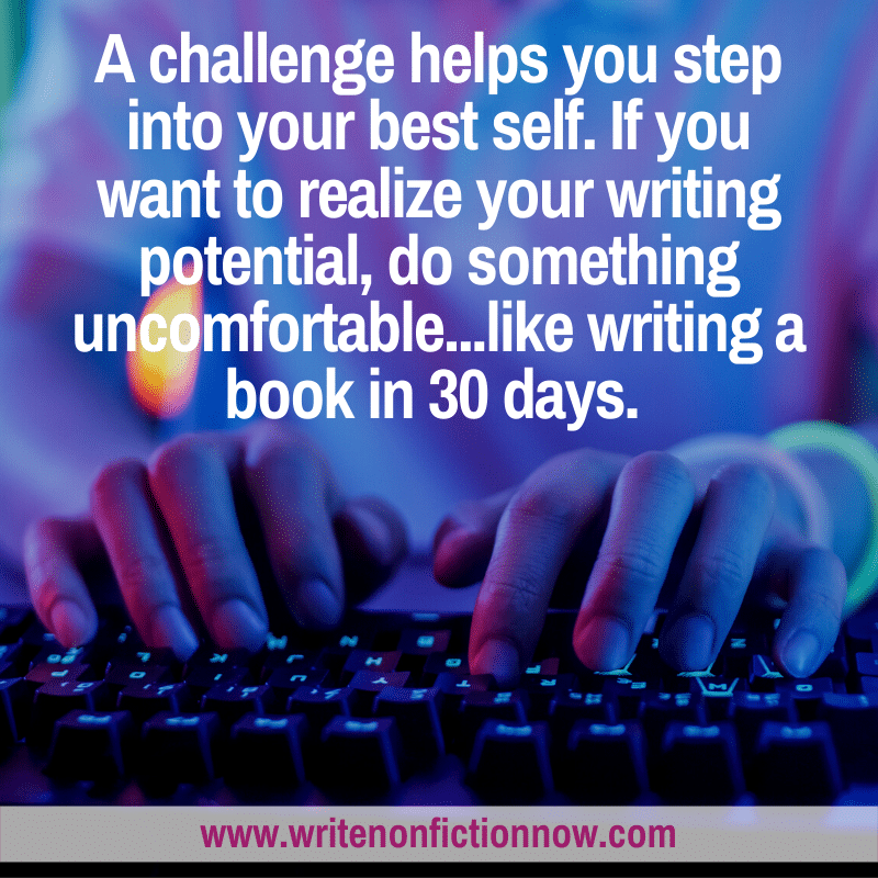 writing challenge helps you step into your best writing self