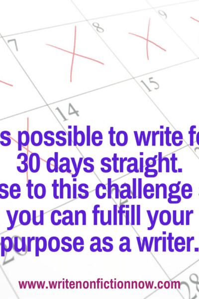 30 day writing challenge