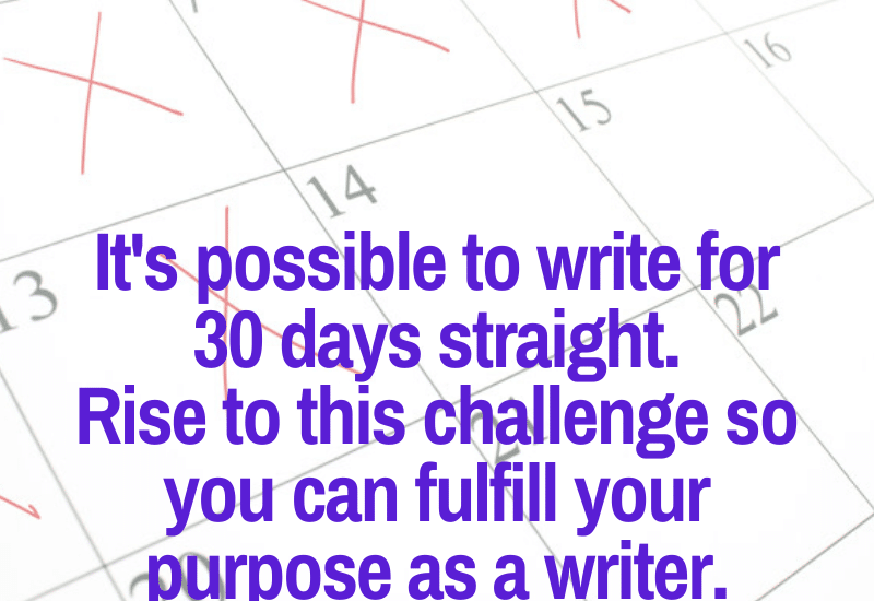 30 day writing challenge