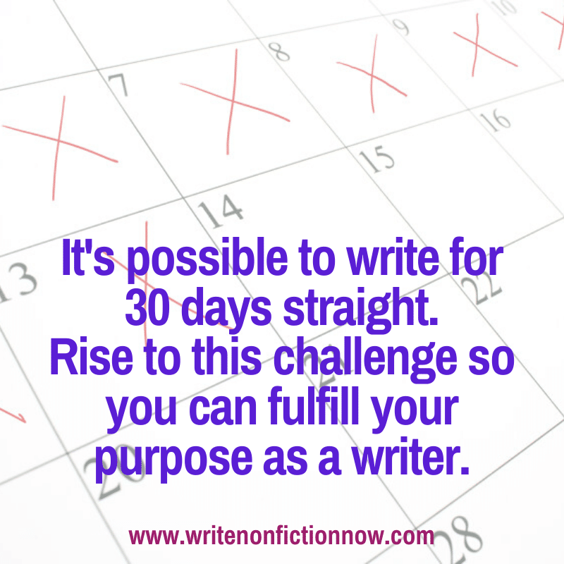 30 day writing challenge