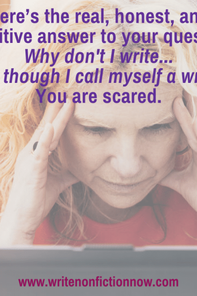 the reasons writers don't write