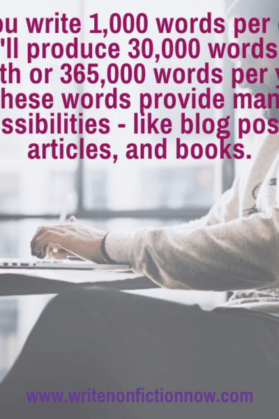 how to write 1,000 words daily