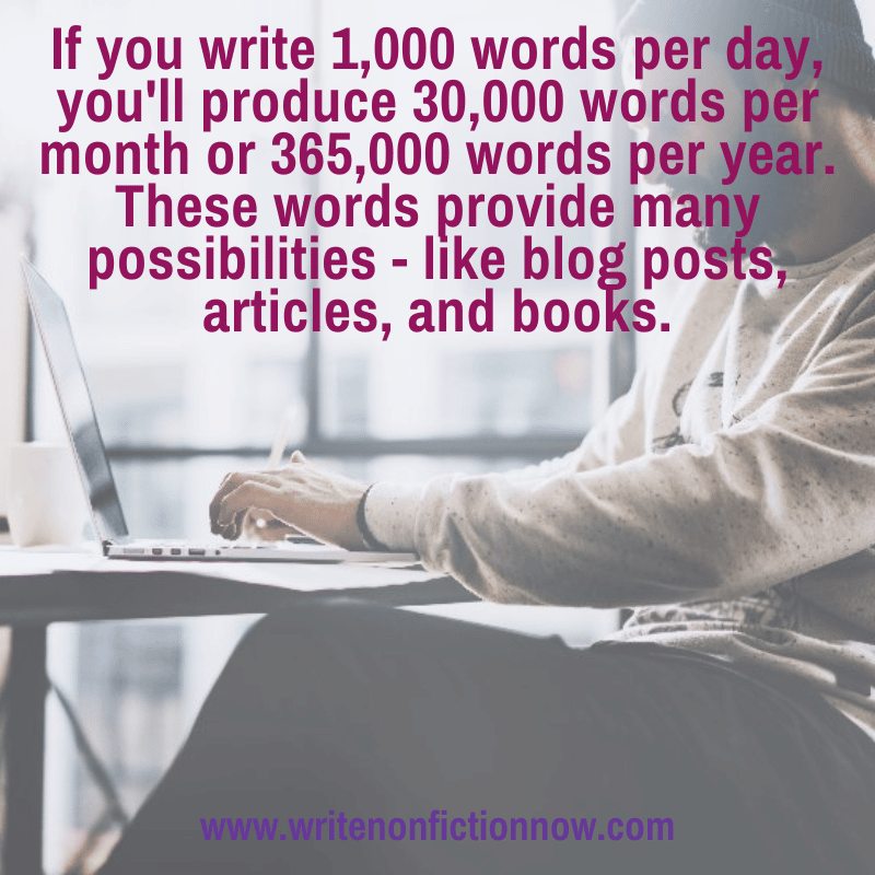 how to write 1,000 words daily