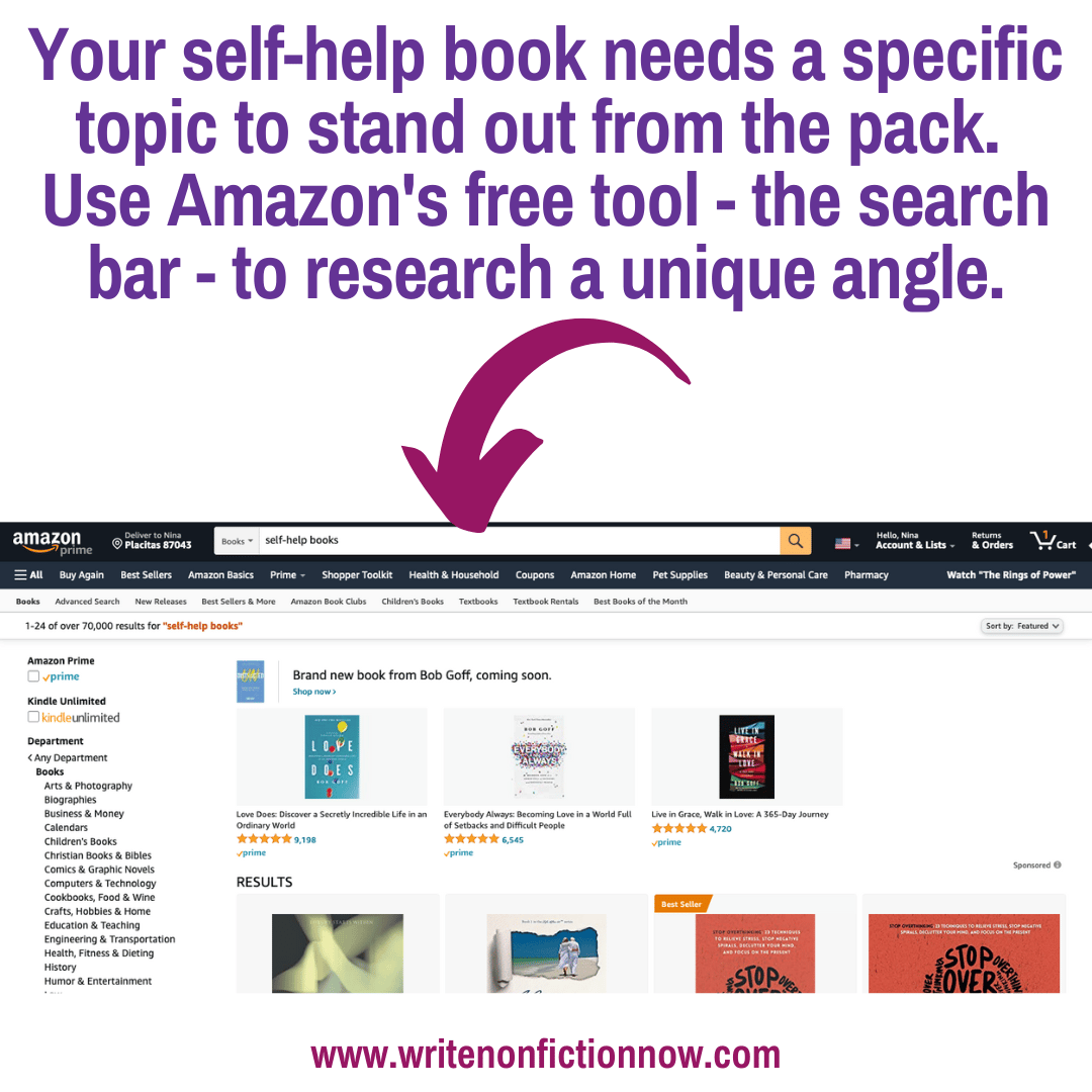 How to Use Amazon to Determine If Your  Self-Help Topic is Specific Enough