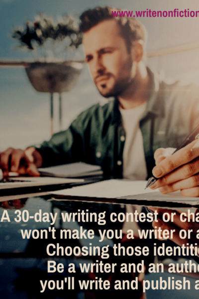 You don't need a 30-day writing challenge to write a book