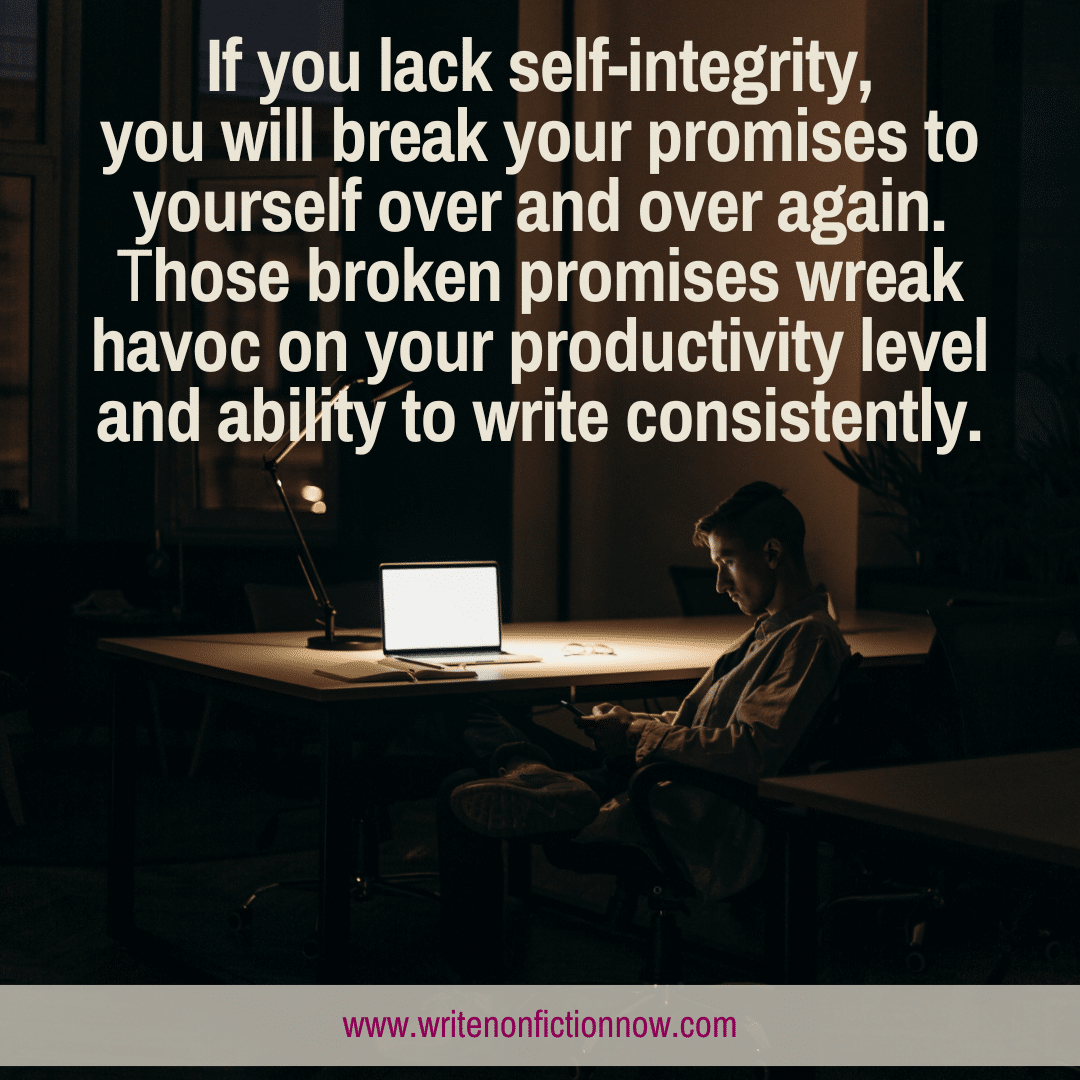 increase writing productivity with self-integrity