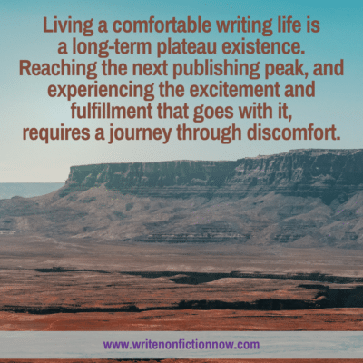 writers need to push past their comfort zone to succeed