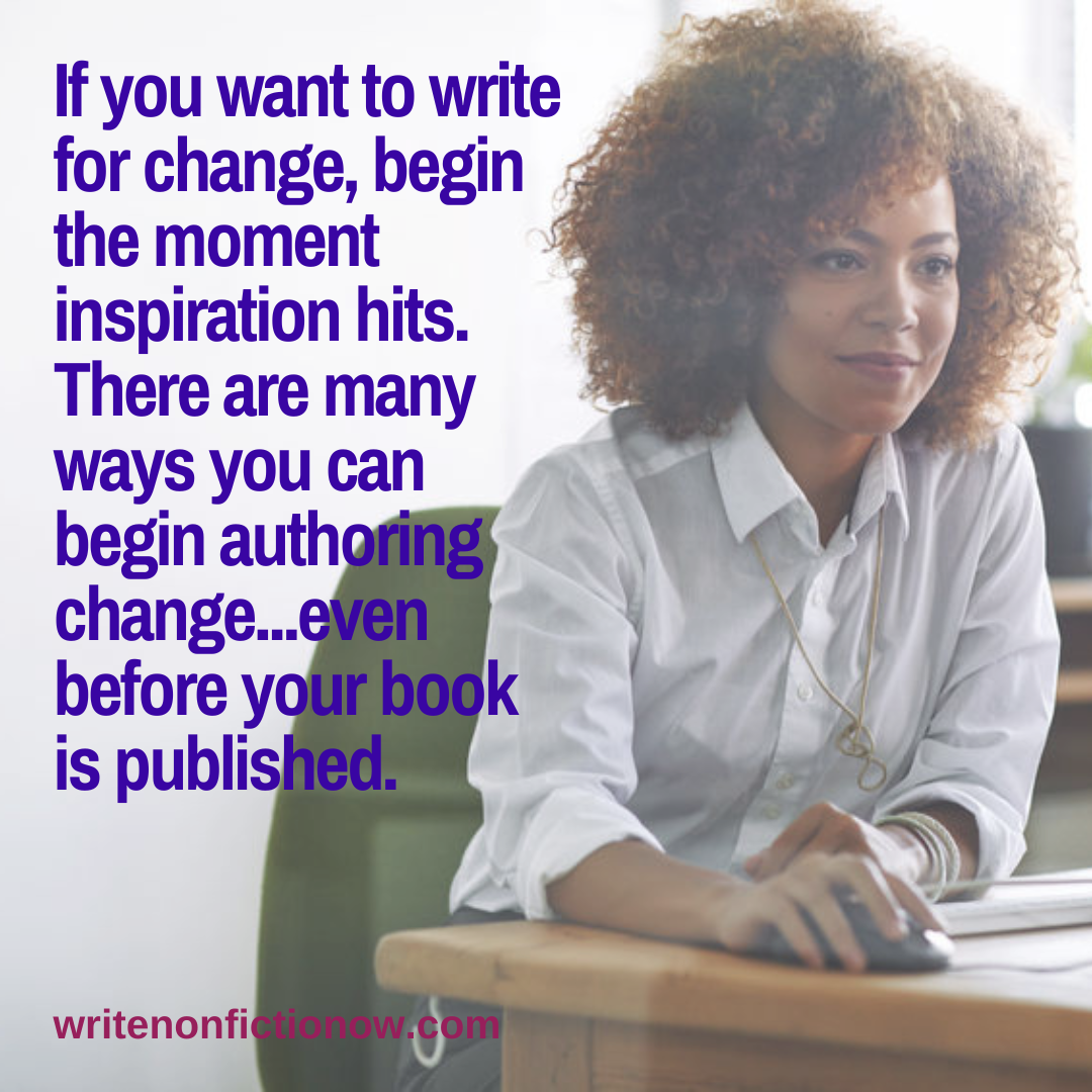 how to begin writing for change