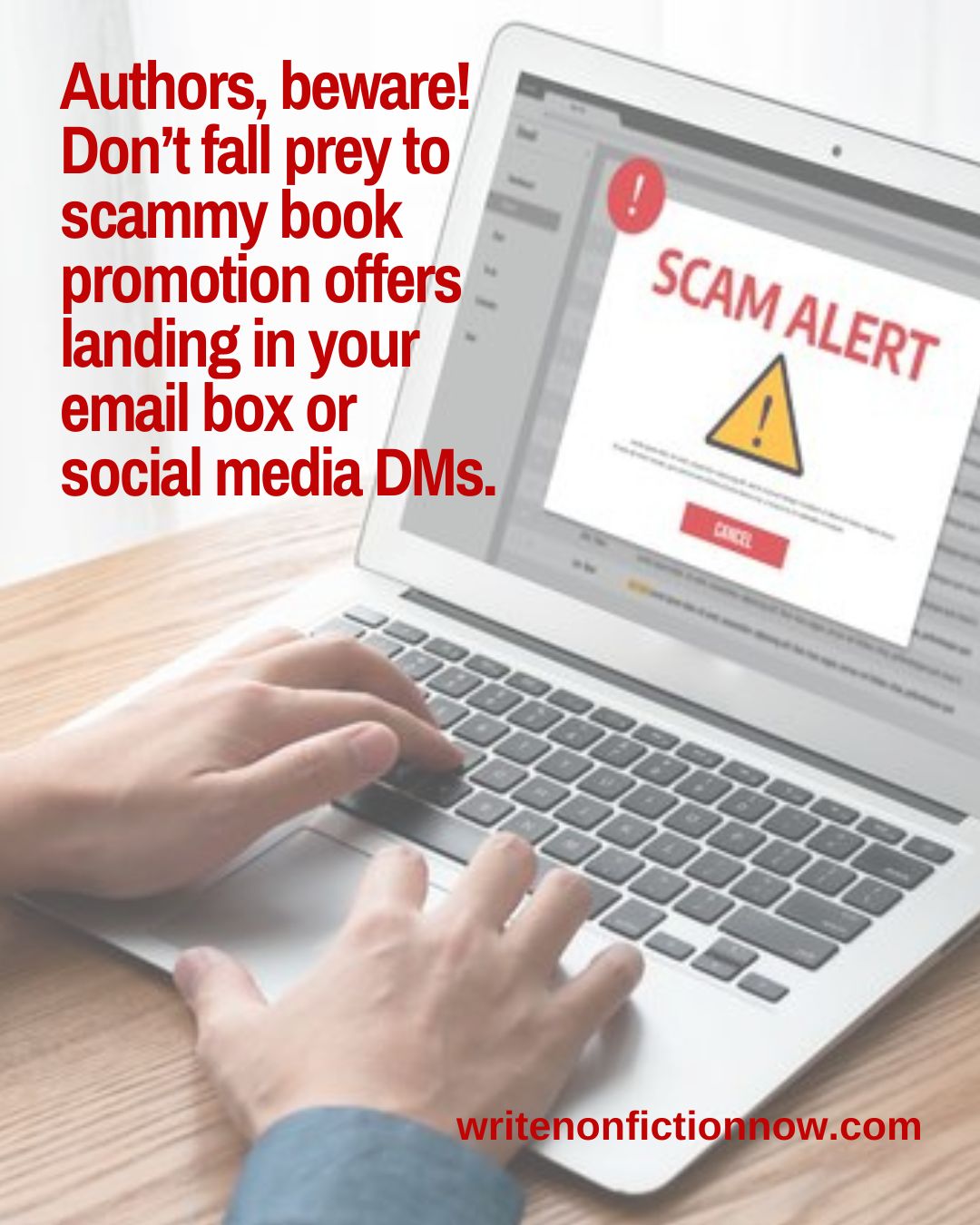 Authors are getting scammed in their email boxes and DMs by people wanting to promote their books.